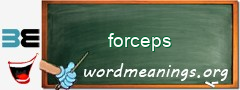 WordMeaning blackboard for forceps